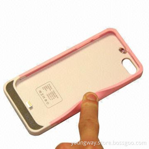 Colorful External Power Bank Case for iPhone 5S with 2,200mAh Capacity and 5V/1A Input